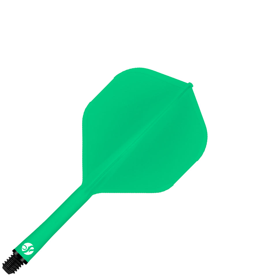 Shot Flight Deck Dart Flight and Shaft System - Standard Short Green