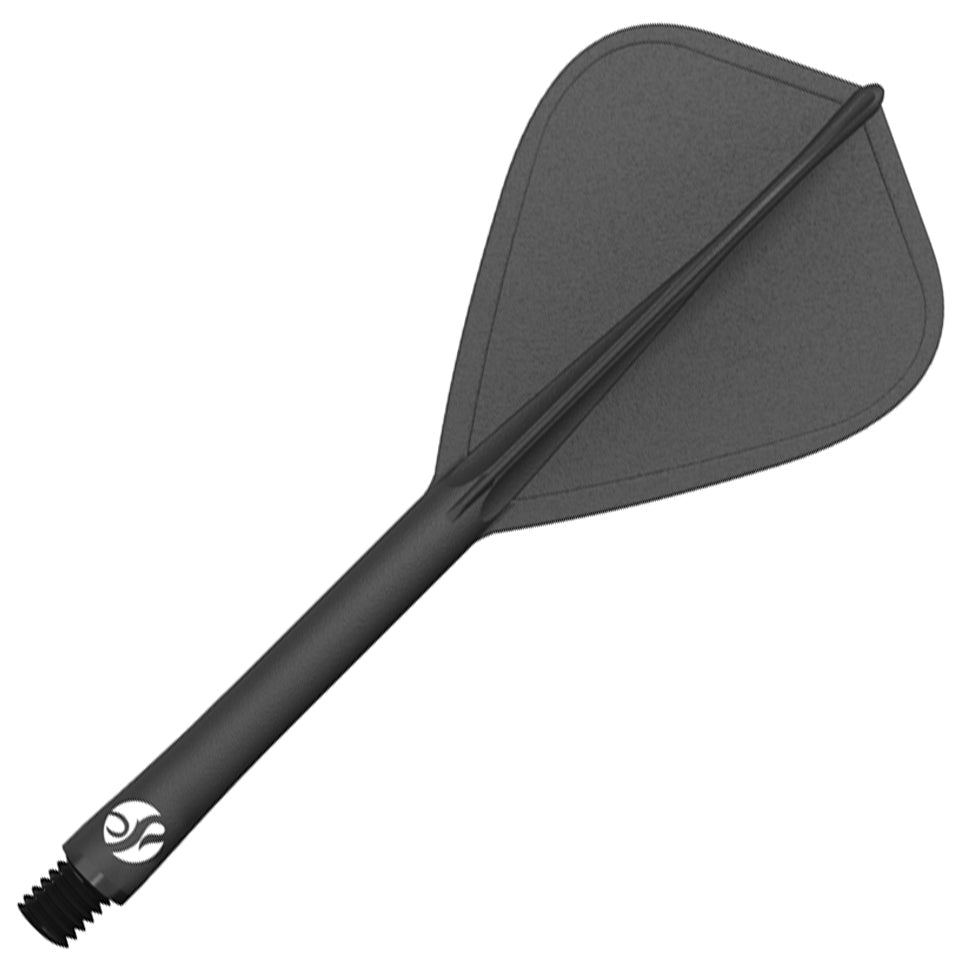 Shot Flight Deck Dart Flight & Shaft System - Kite Medium Black