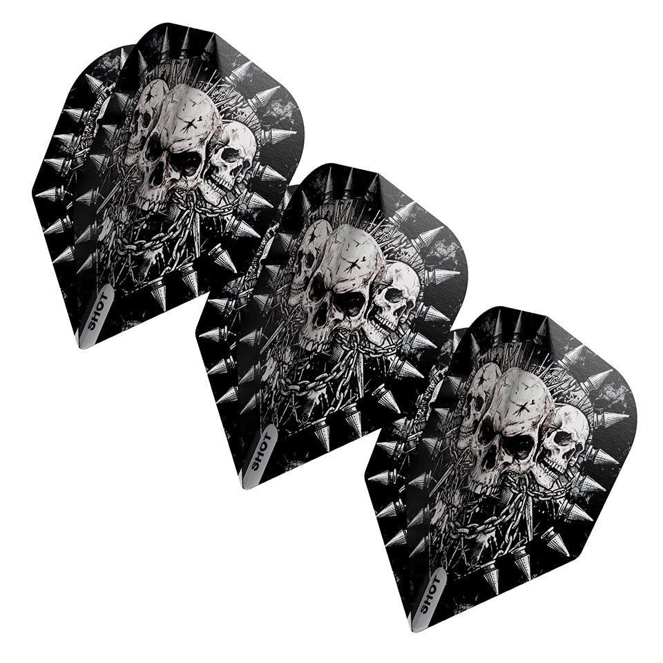 Shot Gnarly Skulls Dart Flights - Shape