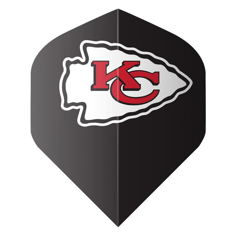 Shot Official KC Chiefs Dart Flights - Standard Black