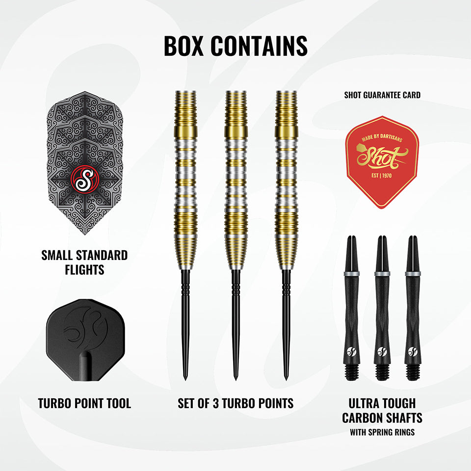 Shot Pro Series Alexander Merkx Turbo Point Steel Tip Darts - 23gm