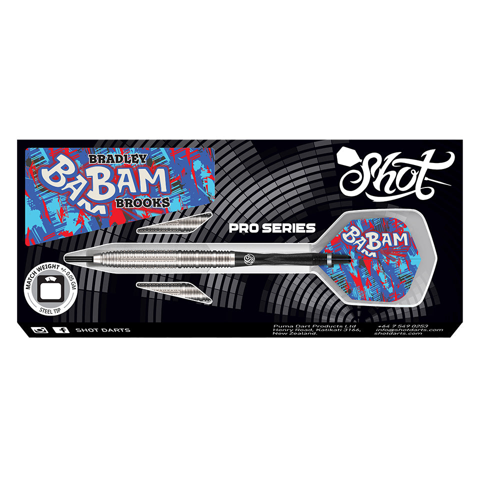 Shot Pro Series Bradley Brooks Gen 2 Steel Tip Darts - 23gm