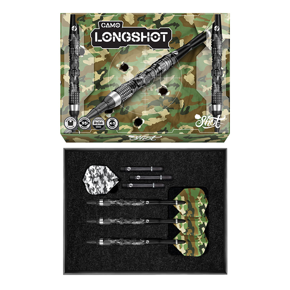 Shot Camo Longshot Soft Tip Darts - 20gm