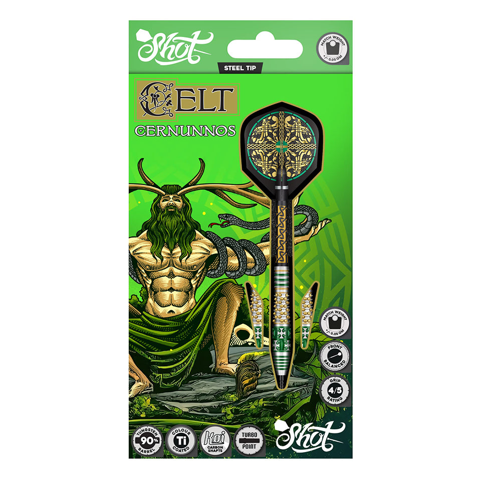 Shot Celt Cernunnos Turbo Point Steel Tip Darts - 22gm