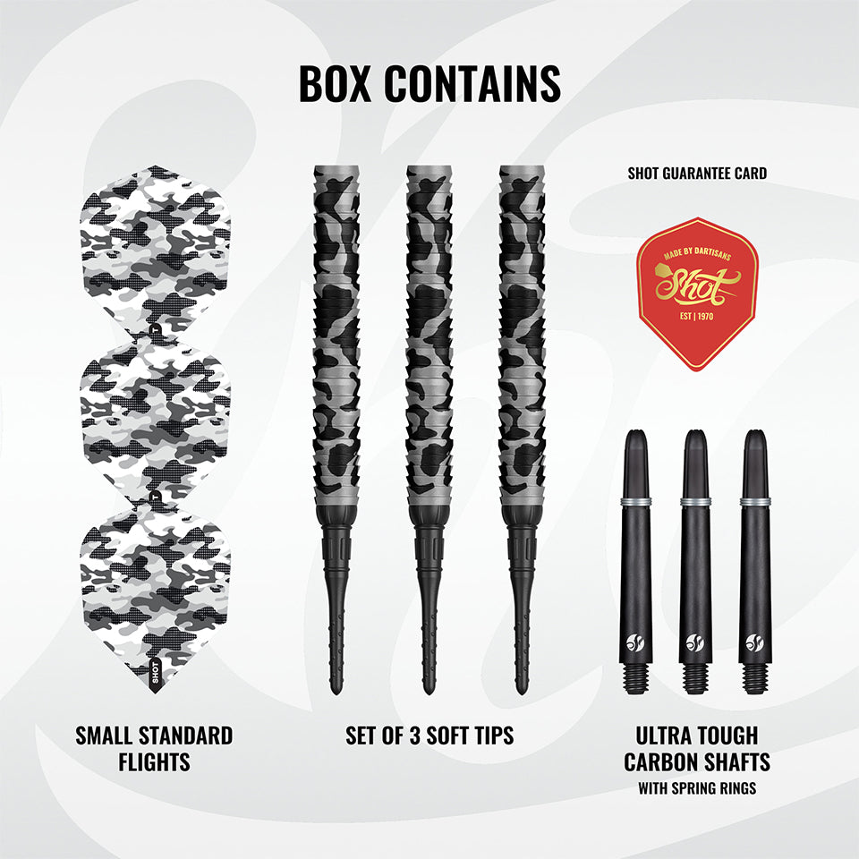 Shot Camo Polar Soft Tip Darts - 20gm