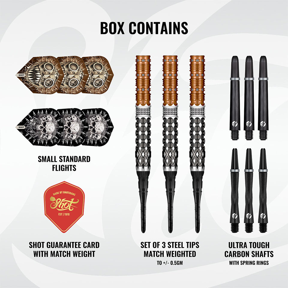 Shot Gnarly Gnasha Turbo Point Soft Tip Darts - 20gm