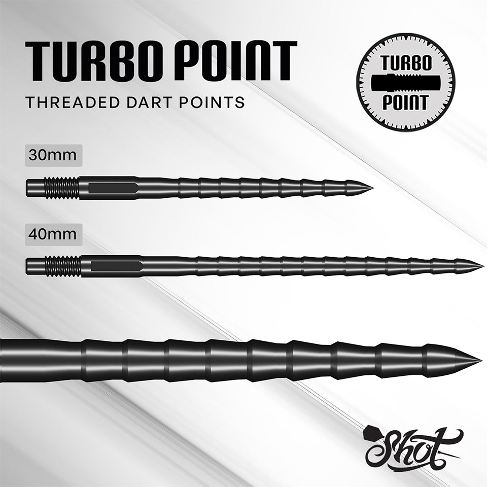 Shot Turbo RS Steel Points - Black 30mm