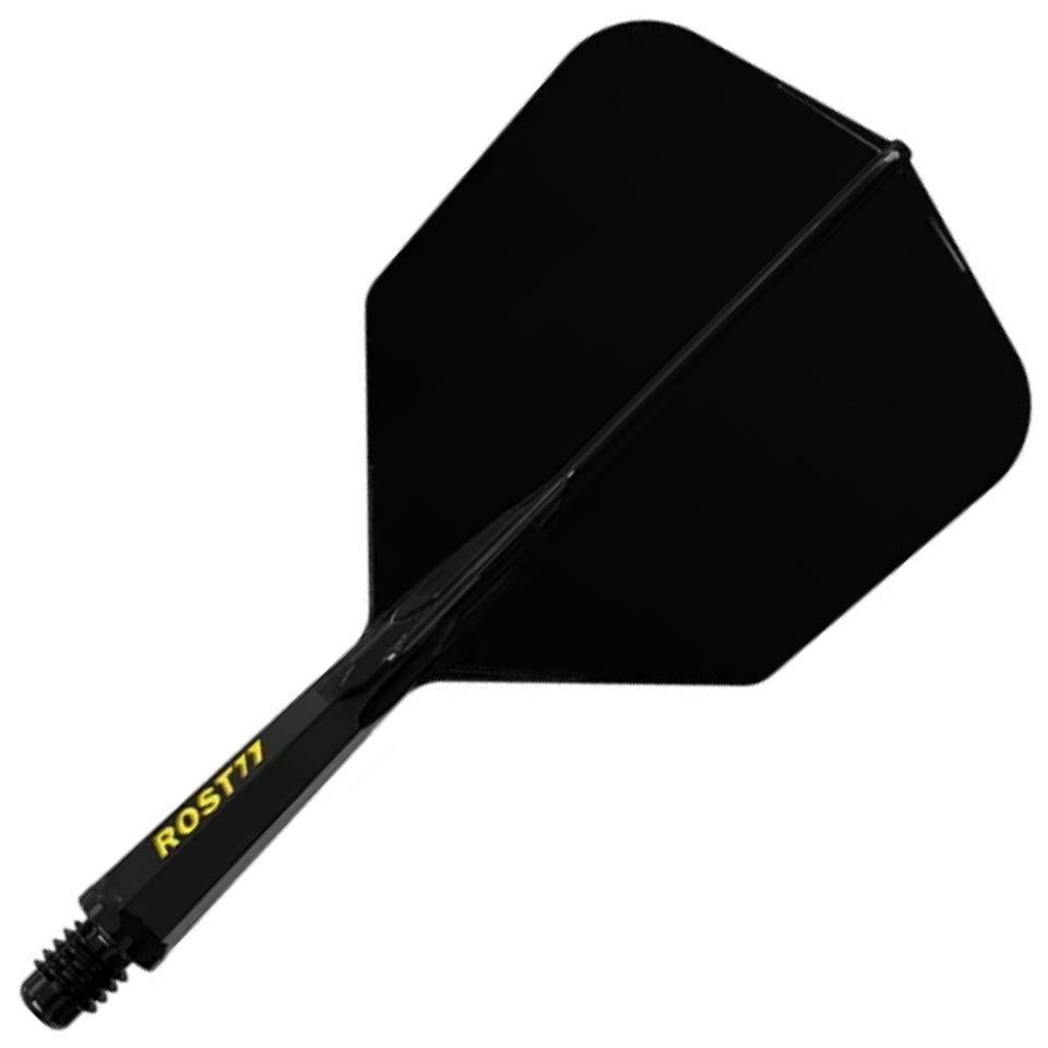 Cuesoul Rost 77 Integrated Dart Flights - Big Wing Black (L) 33mm