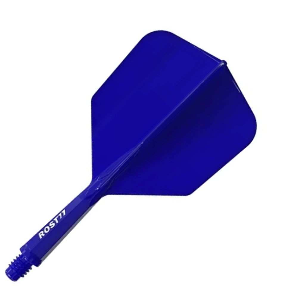 Cuesoul Rost 77 Integrated Dart Flights - Big Wing Blue (M) 28mm