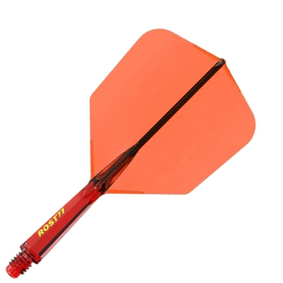 Cuesoul Rost 77 Integrated Dart Flights - Big Wing Clear Red (M) 28mm