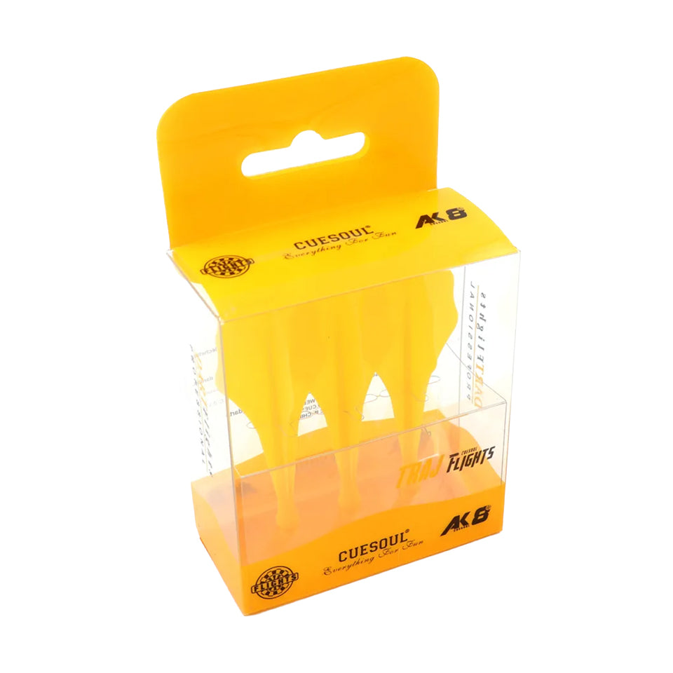 Cuesoul Traj AK8 Integrated Dart Flights - Cloud Yellow