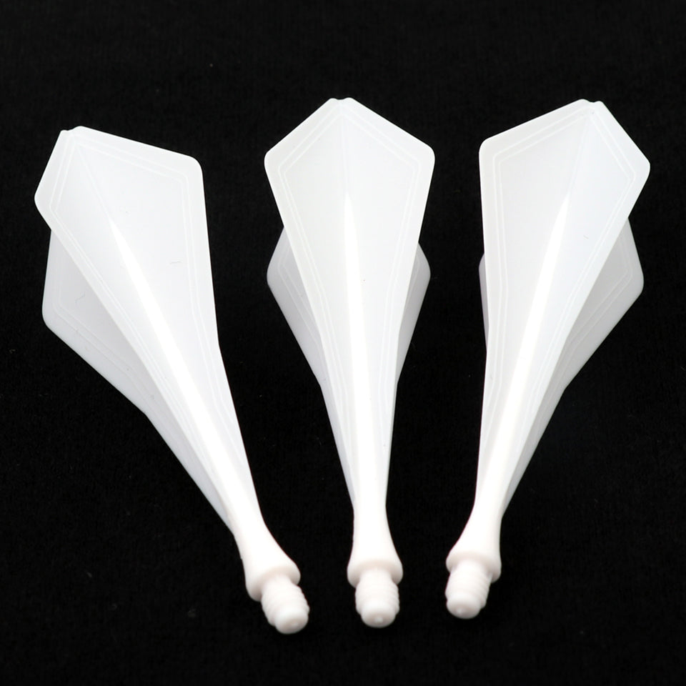 Cuesoul Traj AK8 Integrated Dart Flights - Diamond White