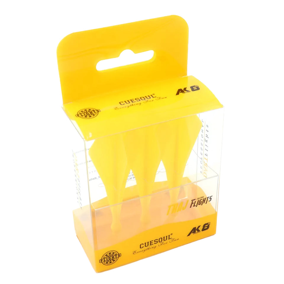 Cuesoul Traj AK8 Integrated Dart Flights - Diamond Yellow