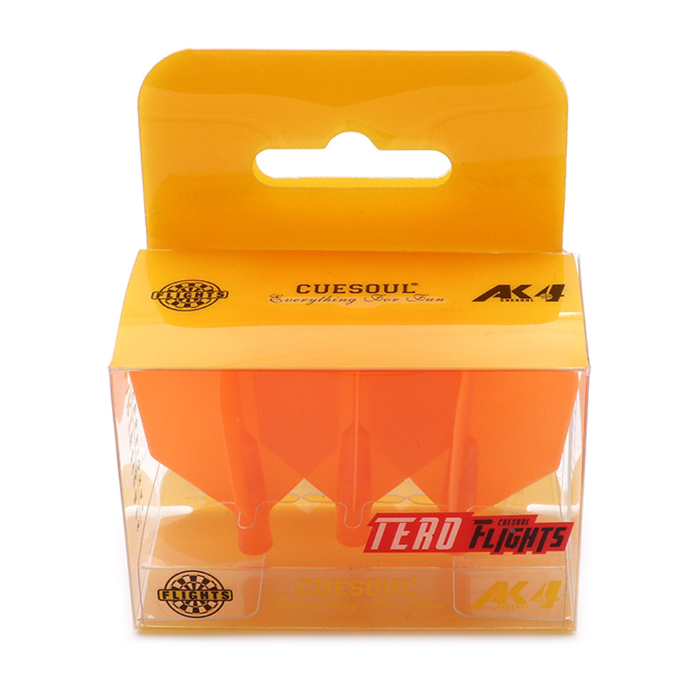 Cuesoul Tero AK4 Dart Flights - Big Wing Orange