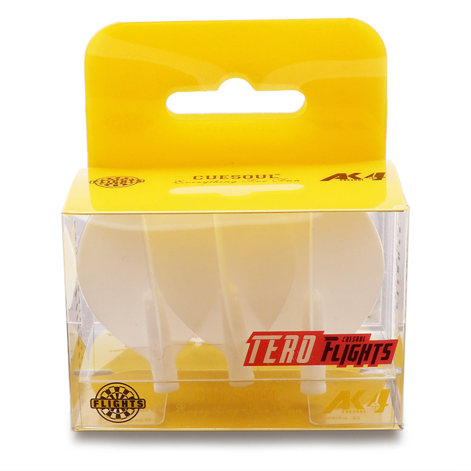 Cuesoul Tero AK4 Dart Flights - Teardrop White
