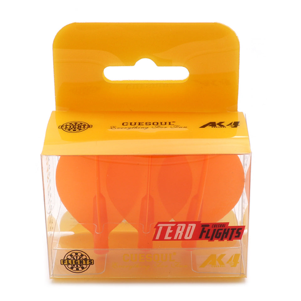 Cuesoul Tero AK4 Dart Flights - Teardrop Orange