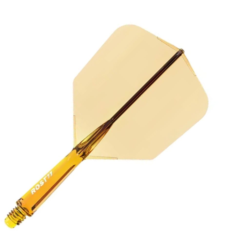 Cuesoul Rost 77 Integrated Dart Flights - Big Wing Clear Orange (M) 28mm