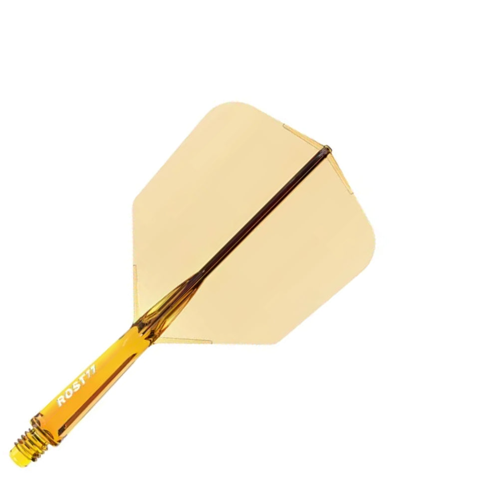 Cuesoul Rost 77 Integrated Dart Flights - Big Wing Clear Orange (S) 23mm