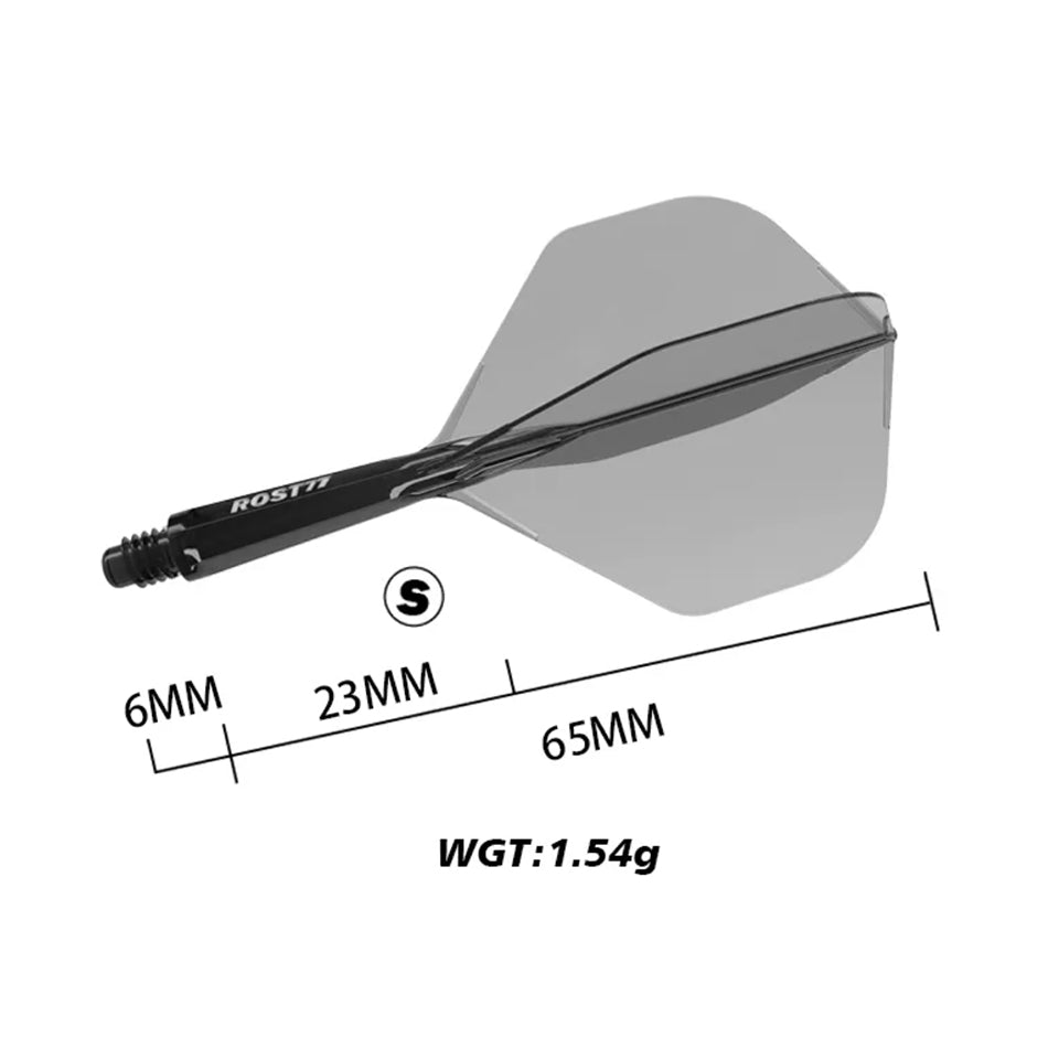 Cuesoul Rost 77 Integrated Dart Flights - Big Standard White (S) 23mm