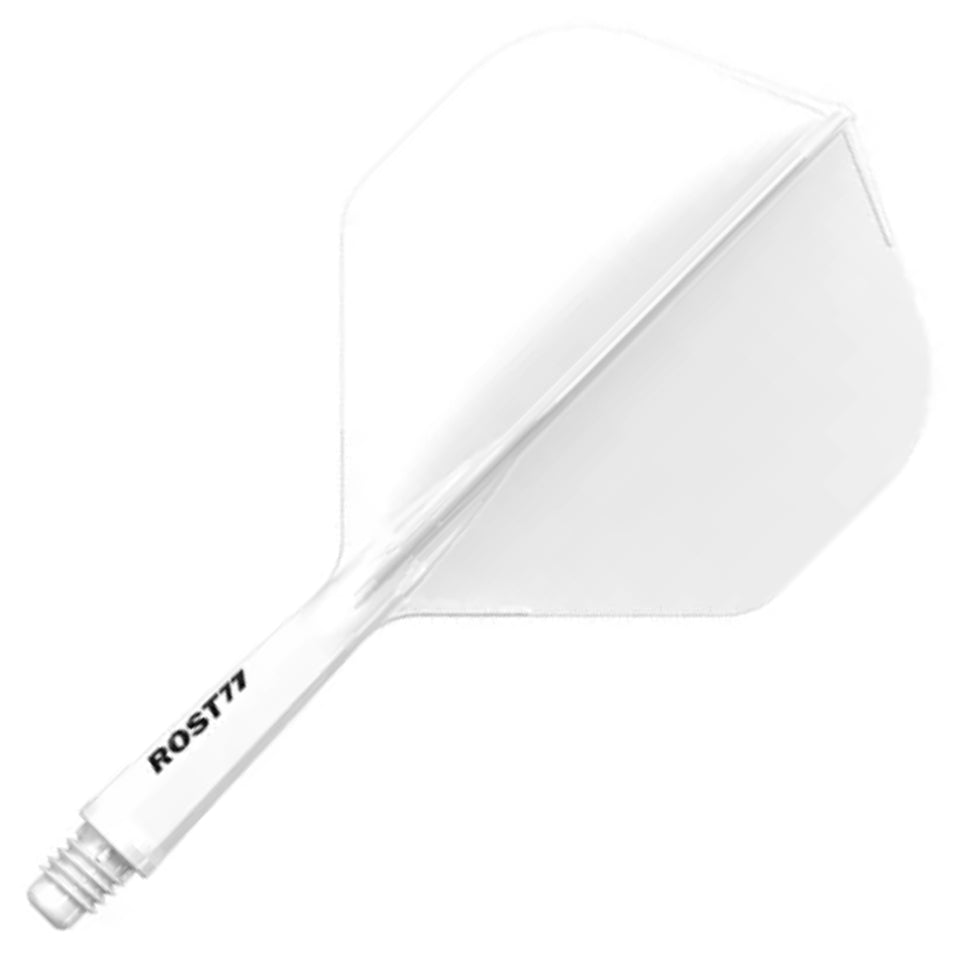 Cuesoul Rost 77 Integrated Dart Flights - Big Standard White (L) 33mm