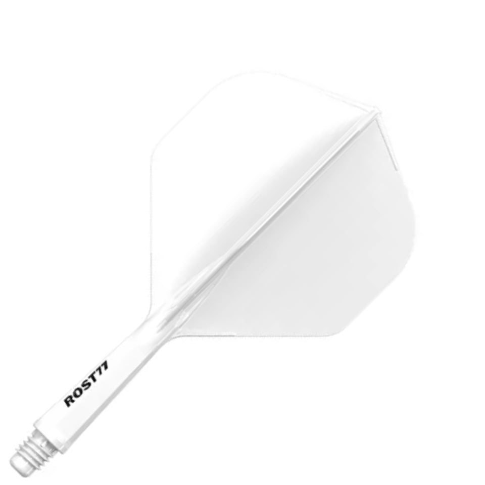 Cuesoul Rost 77 Integrated Dart Flights - Big Standard White (M) 28mm