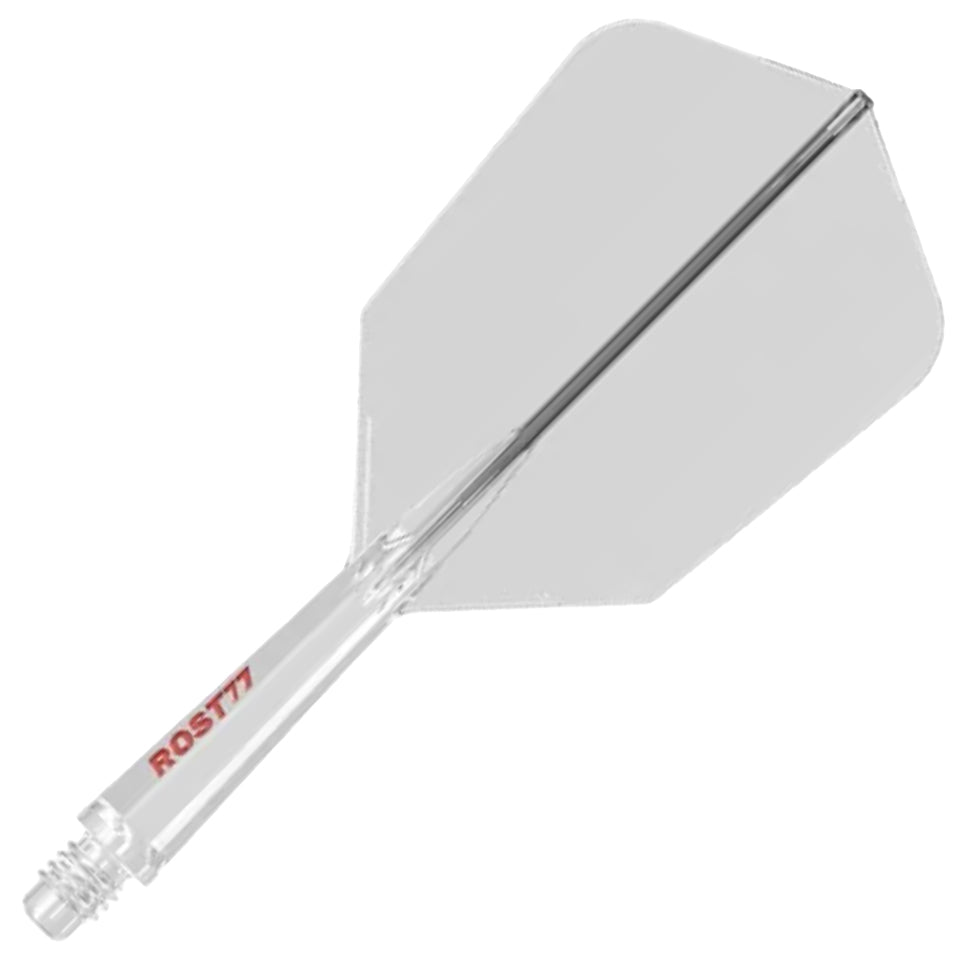 Cuesoul Rost 77 Integrated Dart Flights - Slim Clear (L) 33mm