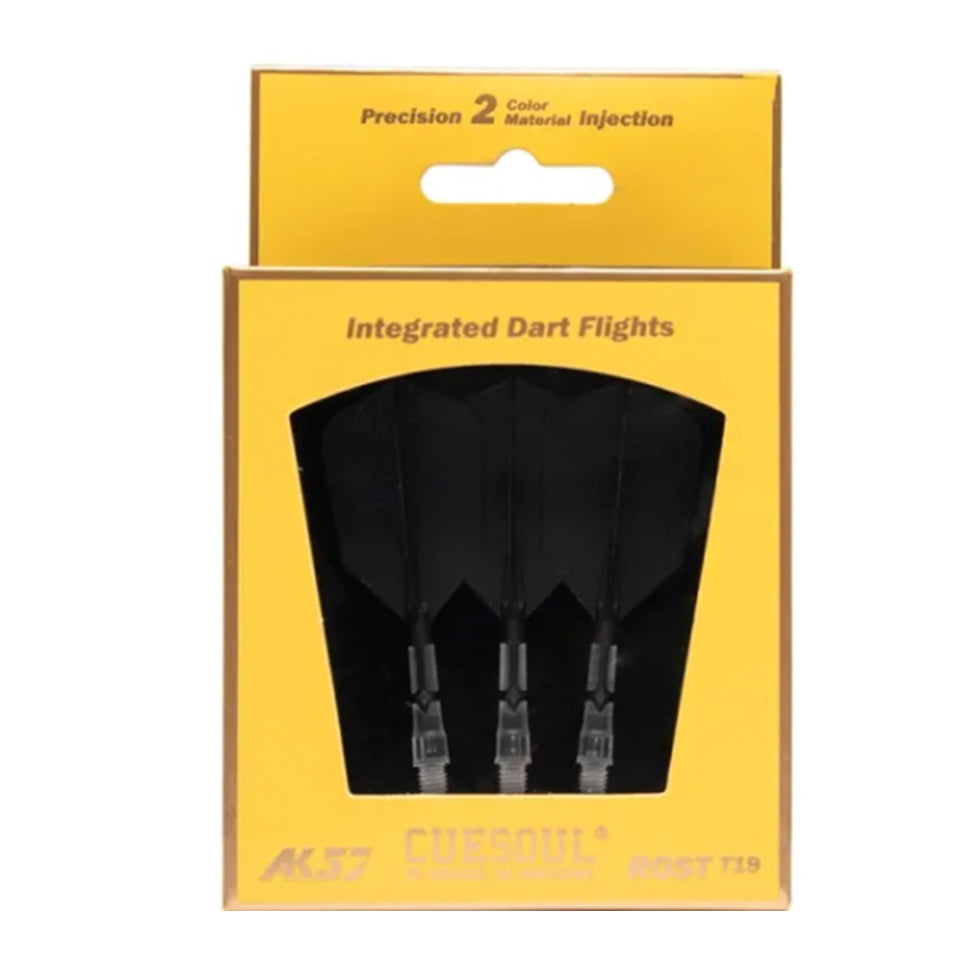 Cuesoul Rost T19 Integrated Dart Flights - Slim Black (M) 28mm