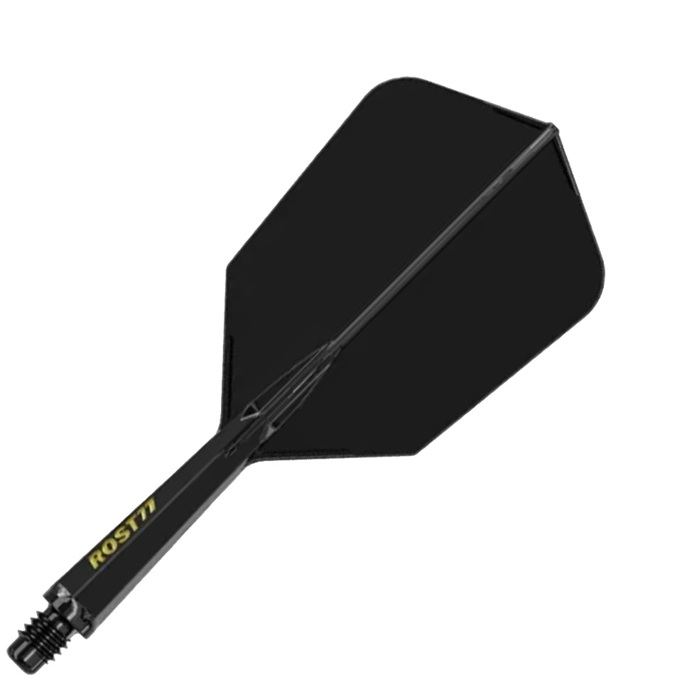 Cuesoul Rost 77 Integrated Dart Flights - Slim Black (M) 28mm