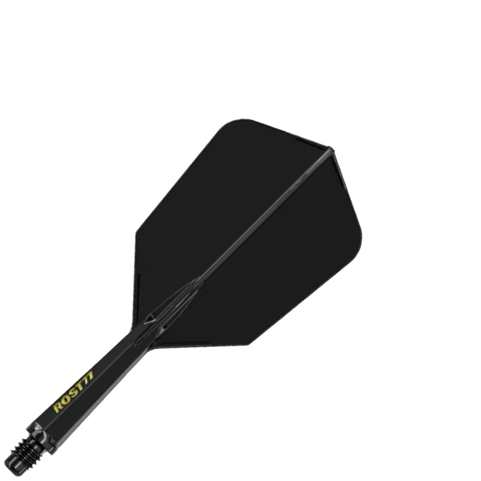 Cuesoul Rost 77 Integrated Dart Flights - Slim Black (S) 23mm