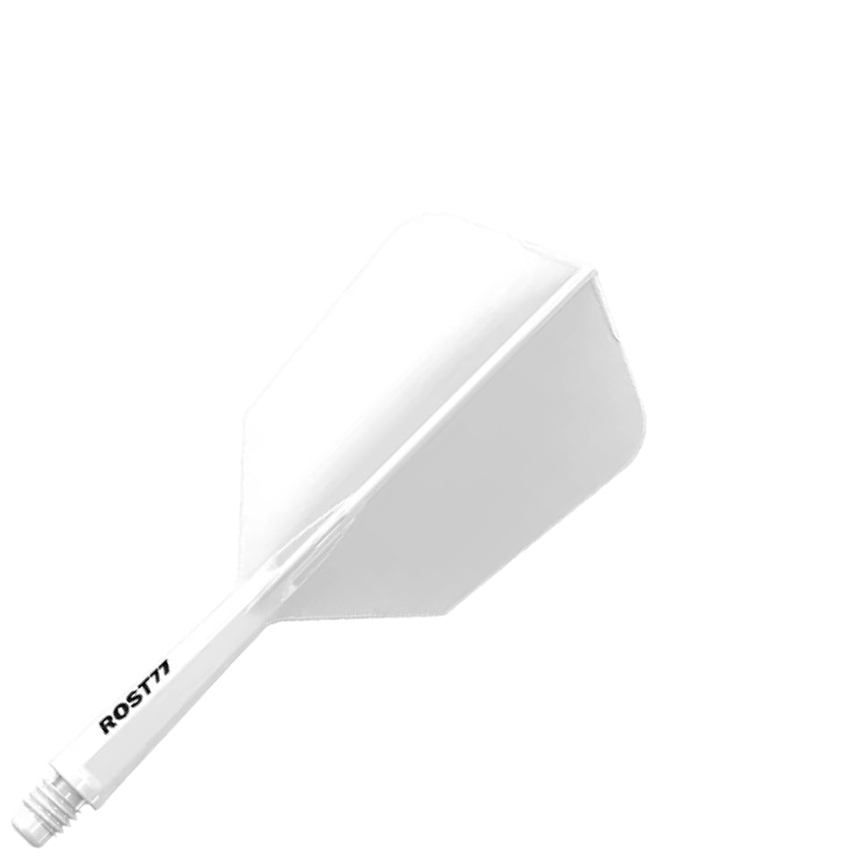 Cuesoul Rost 77 Integrated Dart Flights - Slim White (S) 23mm