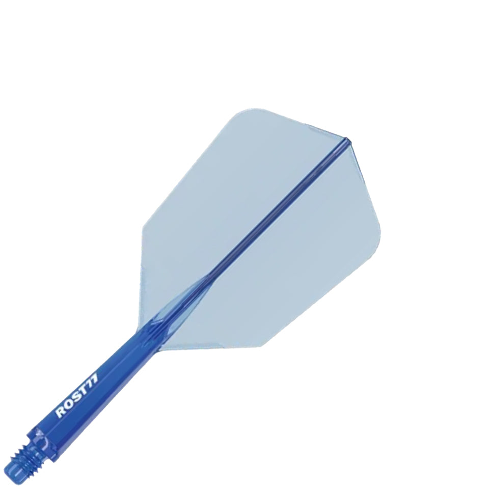 Cuesoul Rost 77 Integrated Dart Flights - Slim Clear Blue (S) 23mm