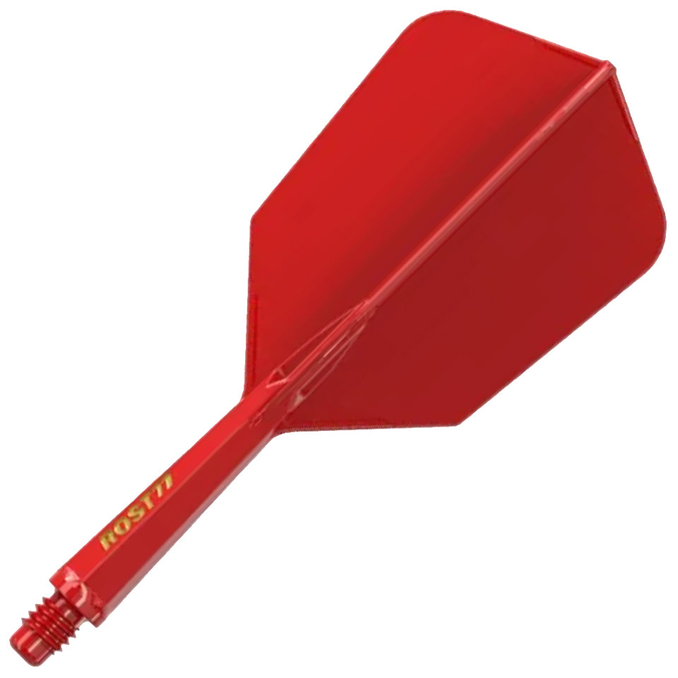 Cuesoul Rost 77 Integrated Dart Flights - Slim Red (L) 33mm