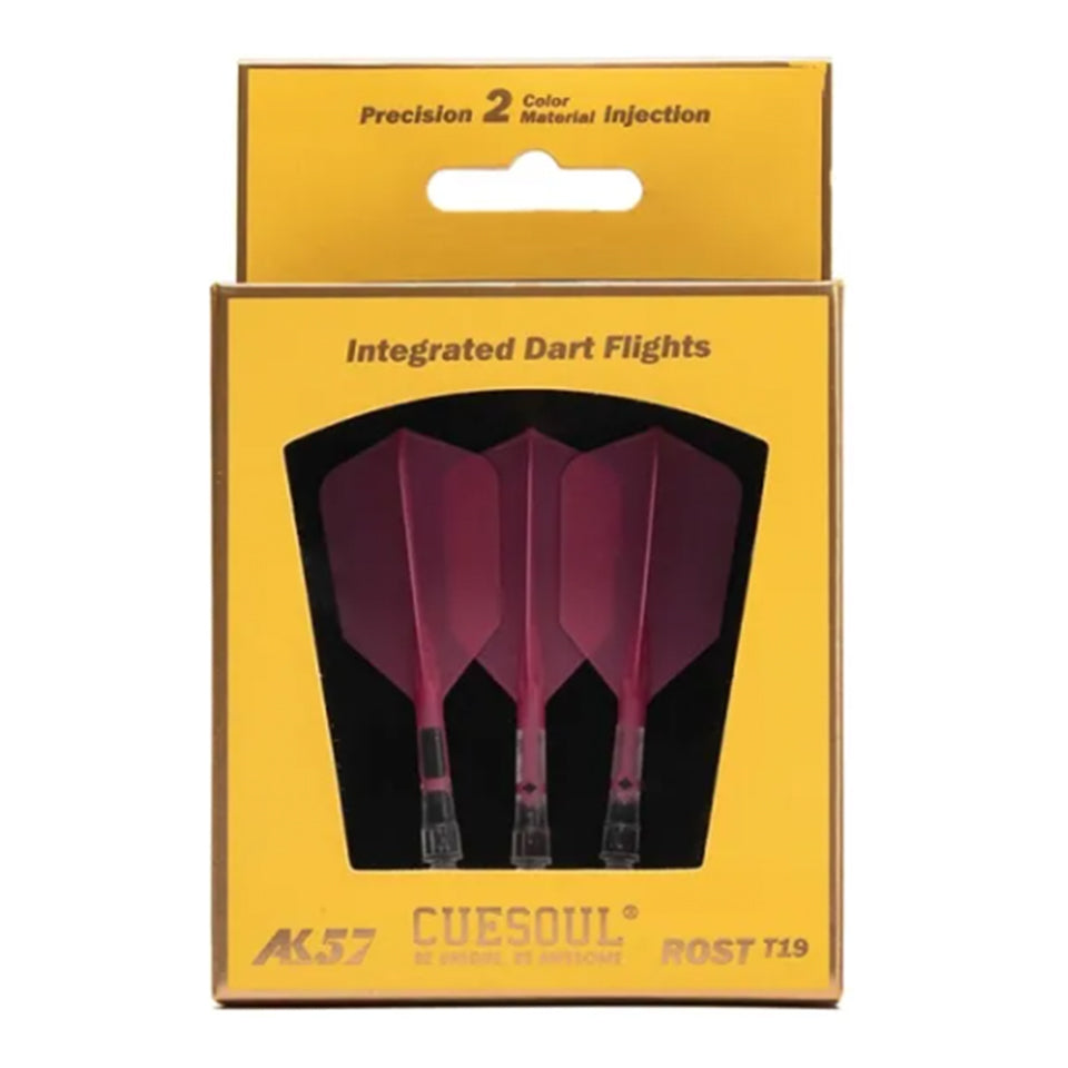 Cuesoul Rost T19 Integrated Dart Flights - Slim Pink (M) 28mm