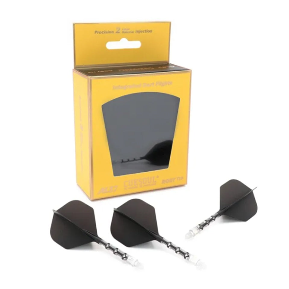 Cuesoul Rost T19 Integrated Dart Flights - Standard Black (L) 33mm