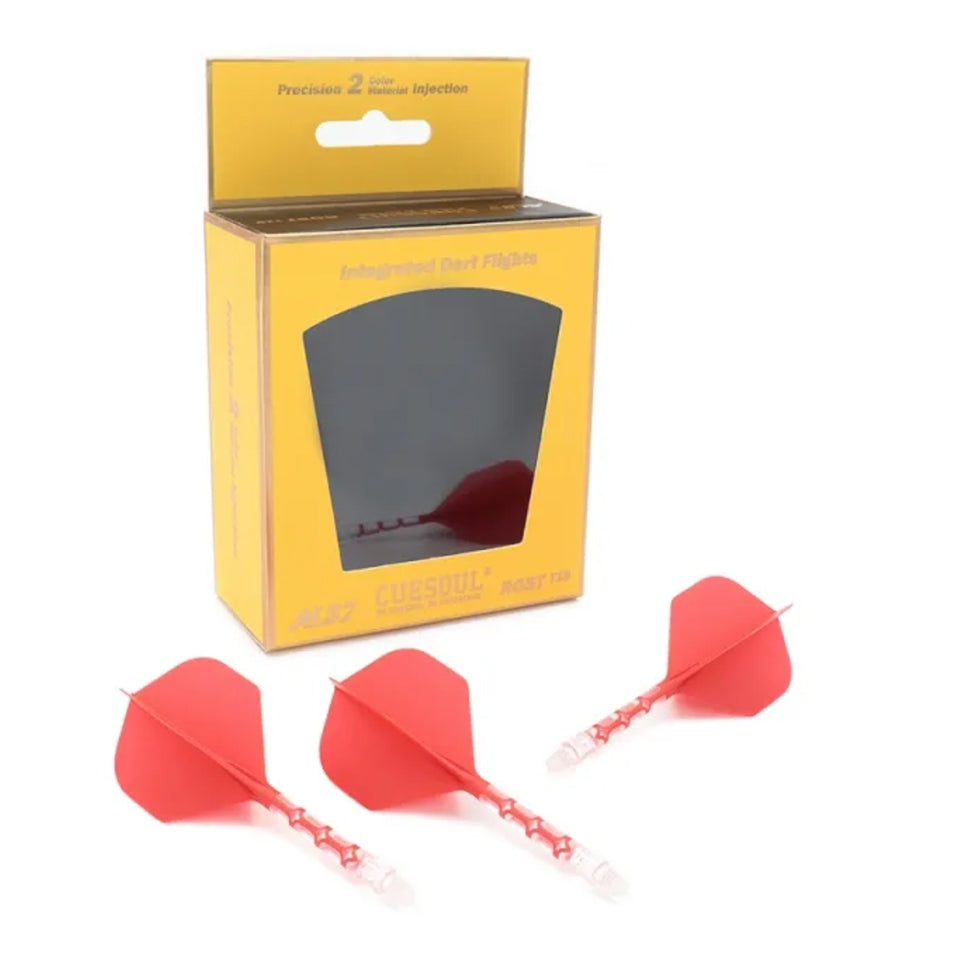 Cuesoul Rost T19 Integrated Dart Flights - Standard Red (L) 33mm