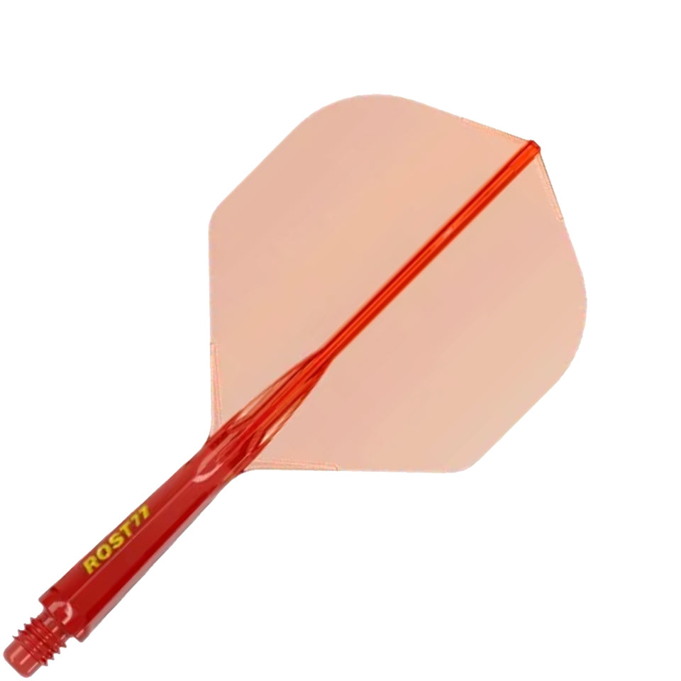Cuesoul Rost 77 Integrated Dart Flights - Standard Clear Red (M) 28mm