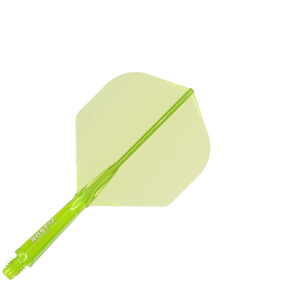 Cuesoul Rost 77 Integrated Dart Flights - Standard Clear Green (S) 23mm