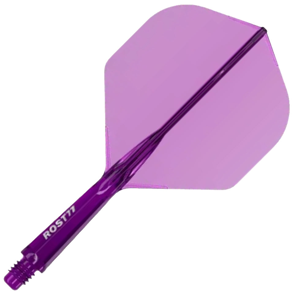 Cuesoul Rost 77 Integrated Dart Flights - Standard Clear Purple (L) 33mm