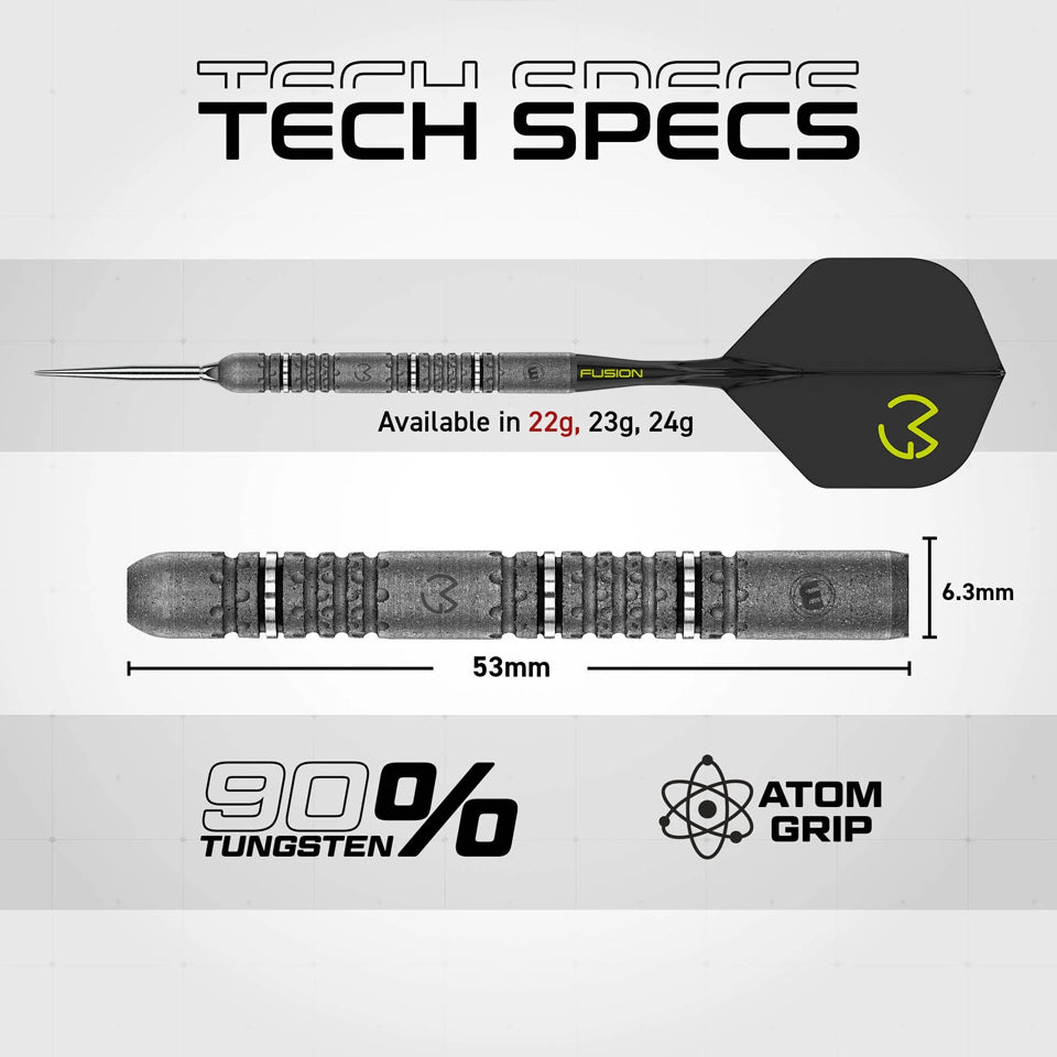 Winmau MVG Signature Edition Switch Point Steel Tip Darts - 22gm