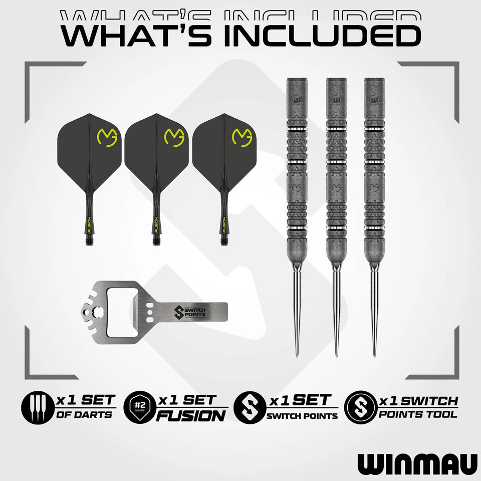 Winmau MVG Signature Edition Switch Point Steel Tip Darts - 22gm
