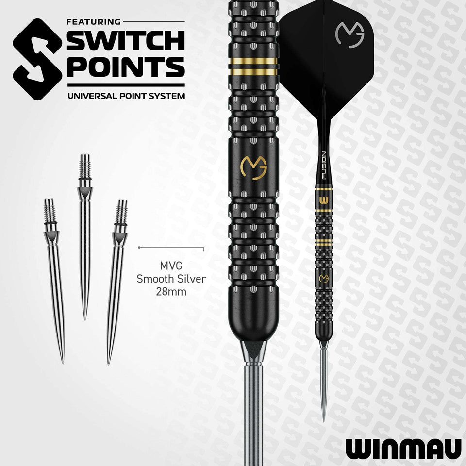 Winmau MvG W-Max Switch Point Steel Tip Darts - 22gm