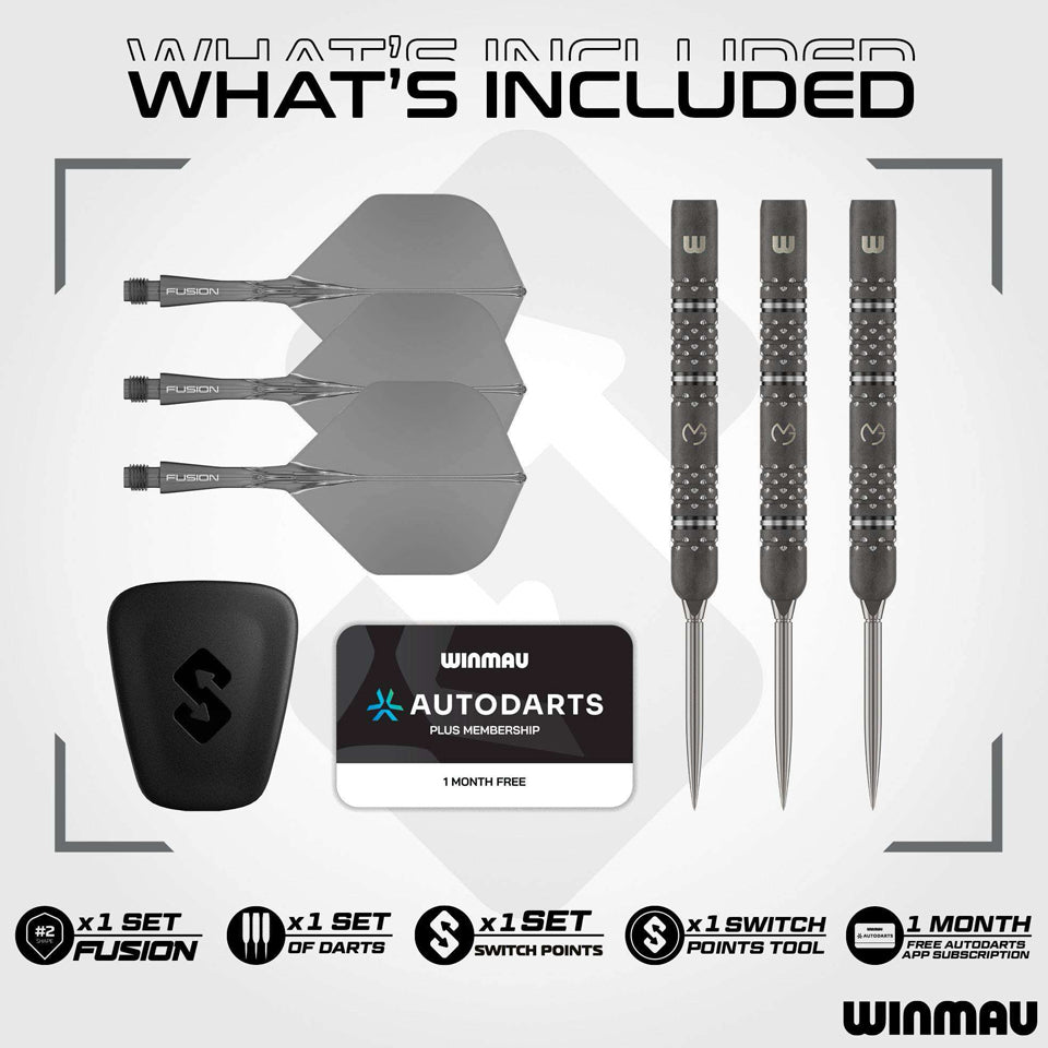 Winmau MvG TS-Pro Switch Point Steel Tip Darts - 25gm