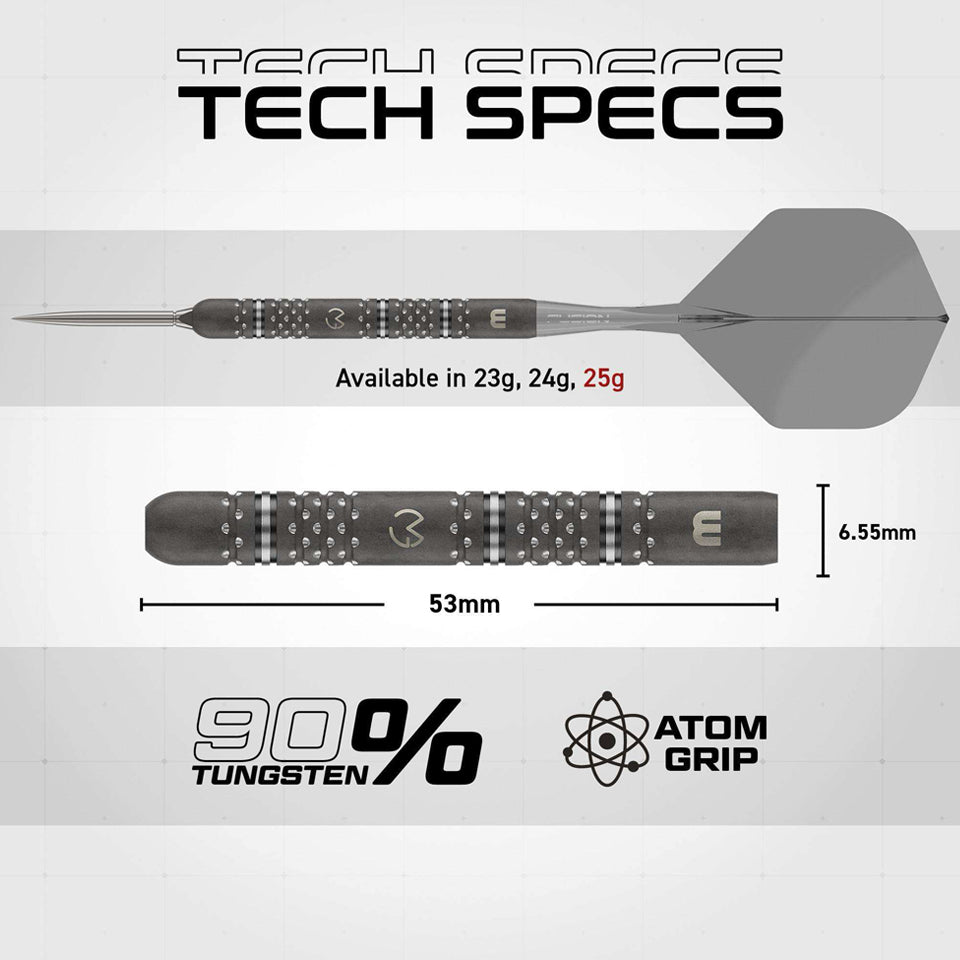 Winmau MvG TS-Pro Switch Point Steel Tip Darts - 25gm