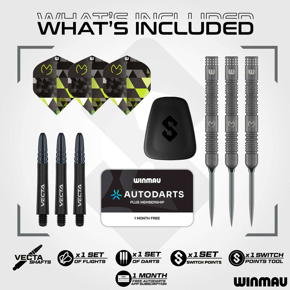 Winmau MvG TS Switch Point Steel Tip Darts - 25gm