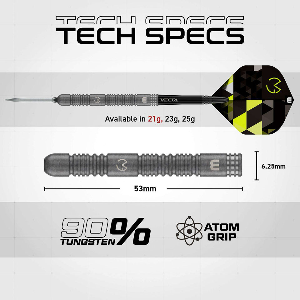 Winmau MvG TS Switch Point Steel Tip Darts - 21gm