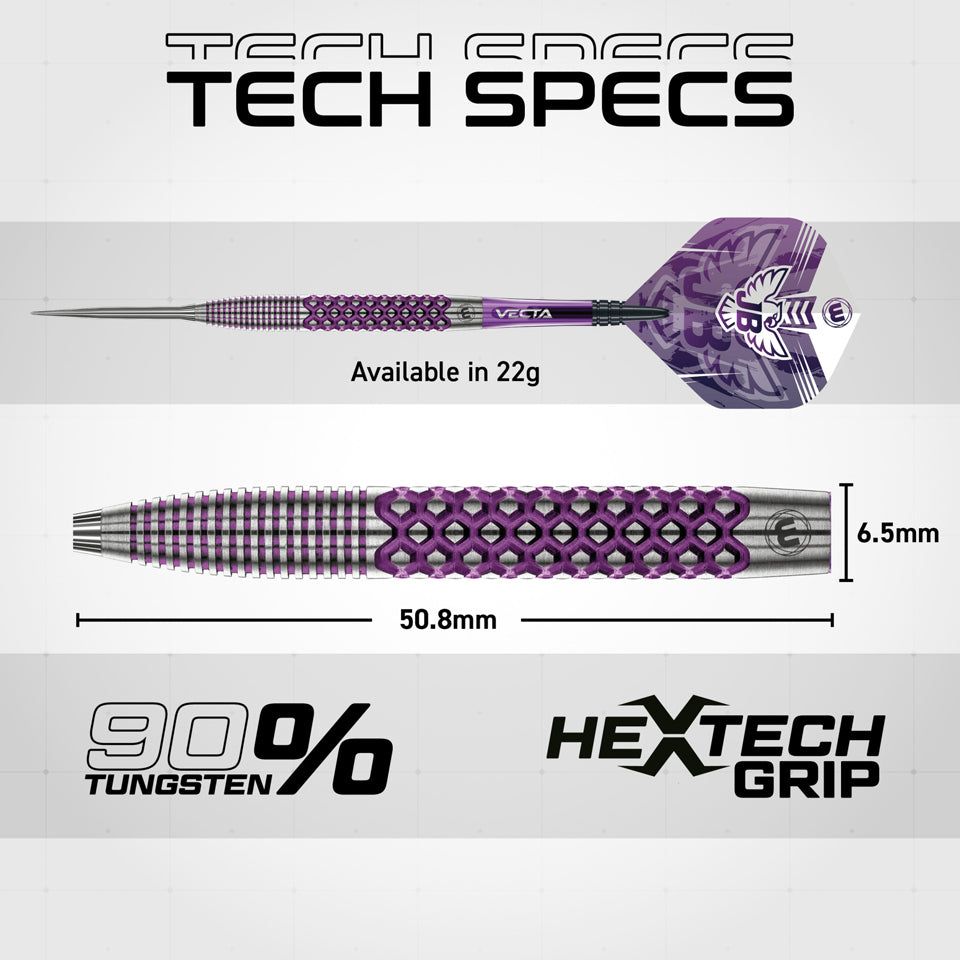 Winmau John Brown Signature Edition Steel Tip Darts - 22gm