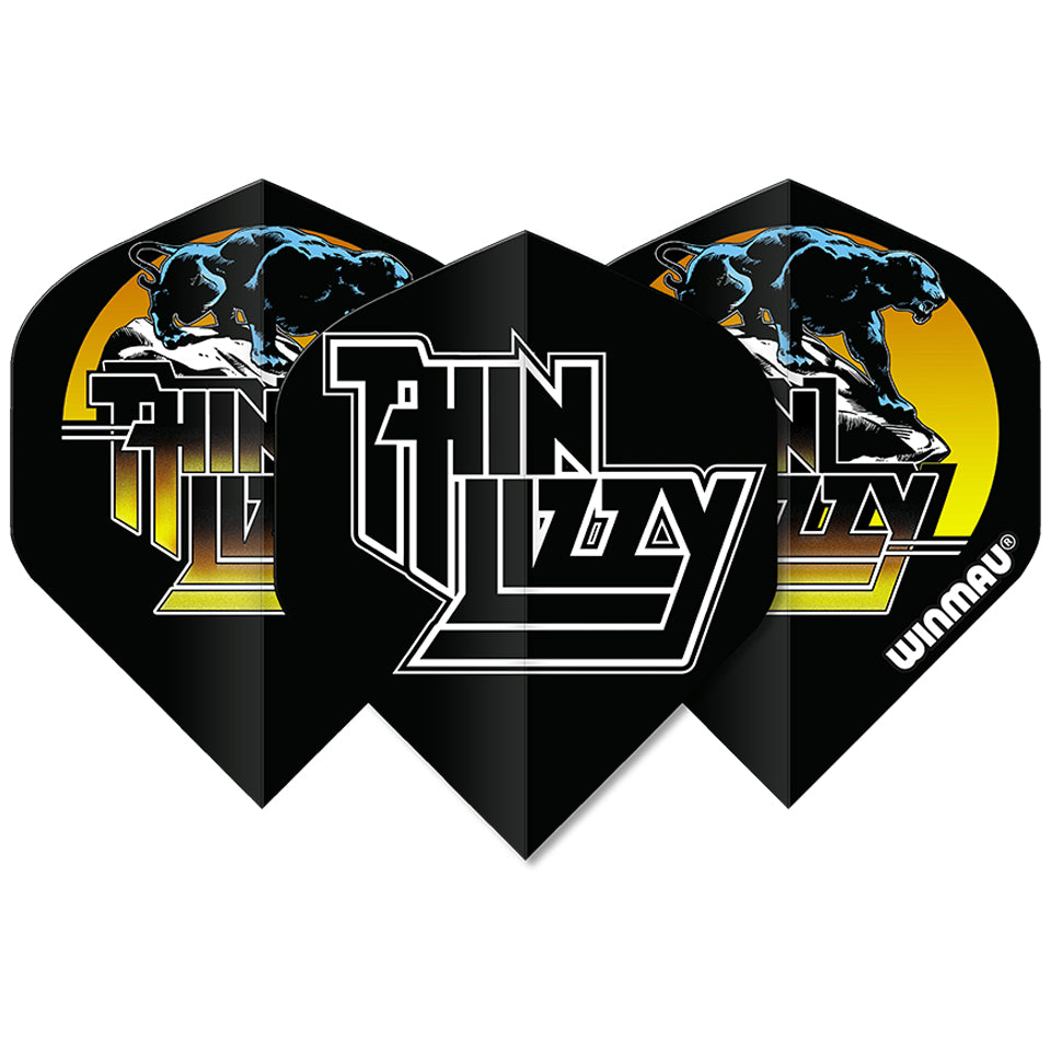 Winmau Rock Legends Thin Lizzy Dart Flights - Standard Black