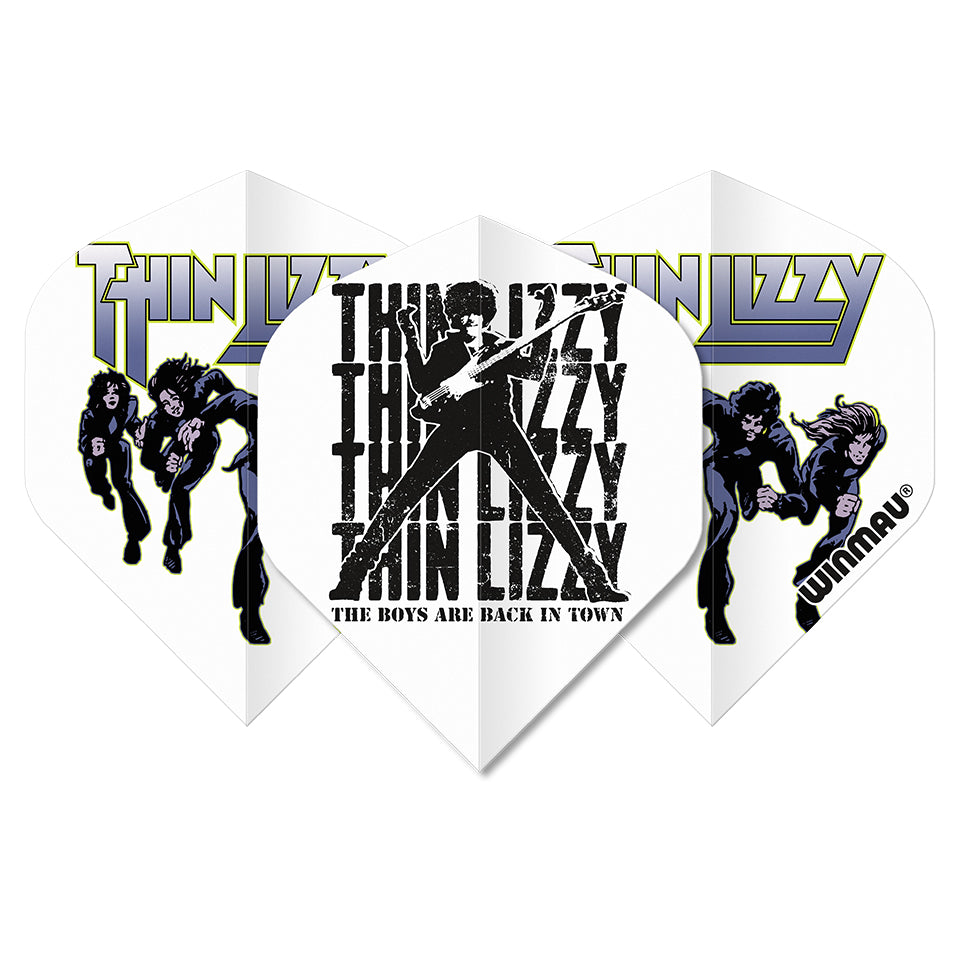 Winmau Rock Legends Thin Lizzy Dart Flights - Standard White