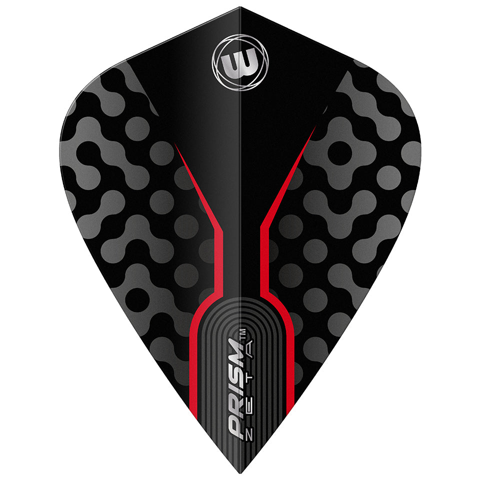 Winmau Prism Zeta Dart Flights - Kite Black/Red