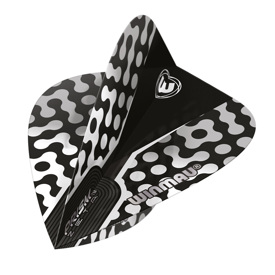 Winmau Prism Zeta Dart Flights - Kite Gray/White